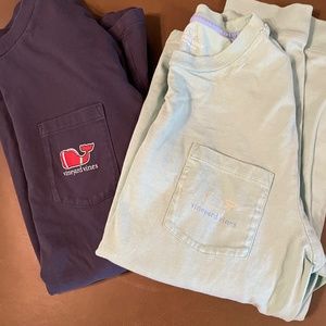 Two vineyard vines LS tees. Boys size large